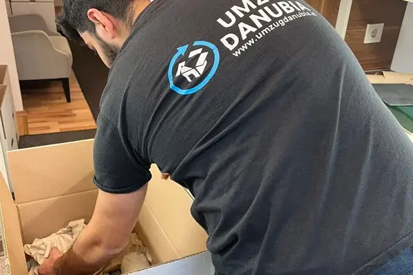 Entladen bei einem Privatumzug in Wien